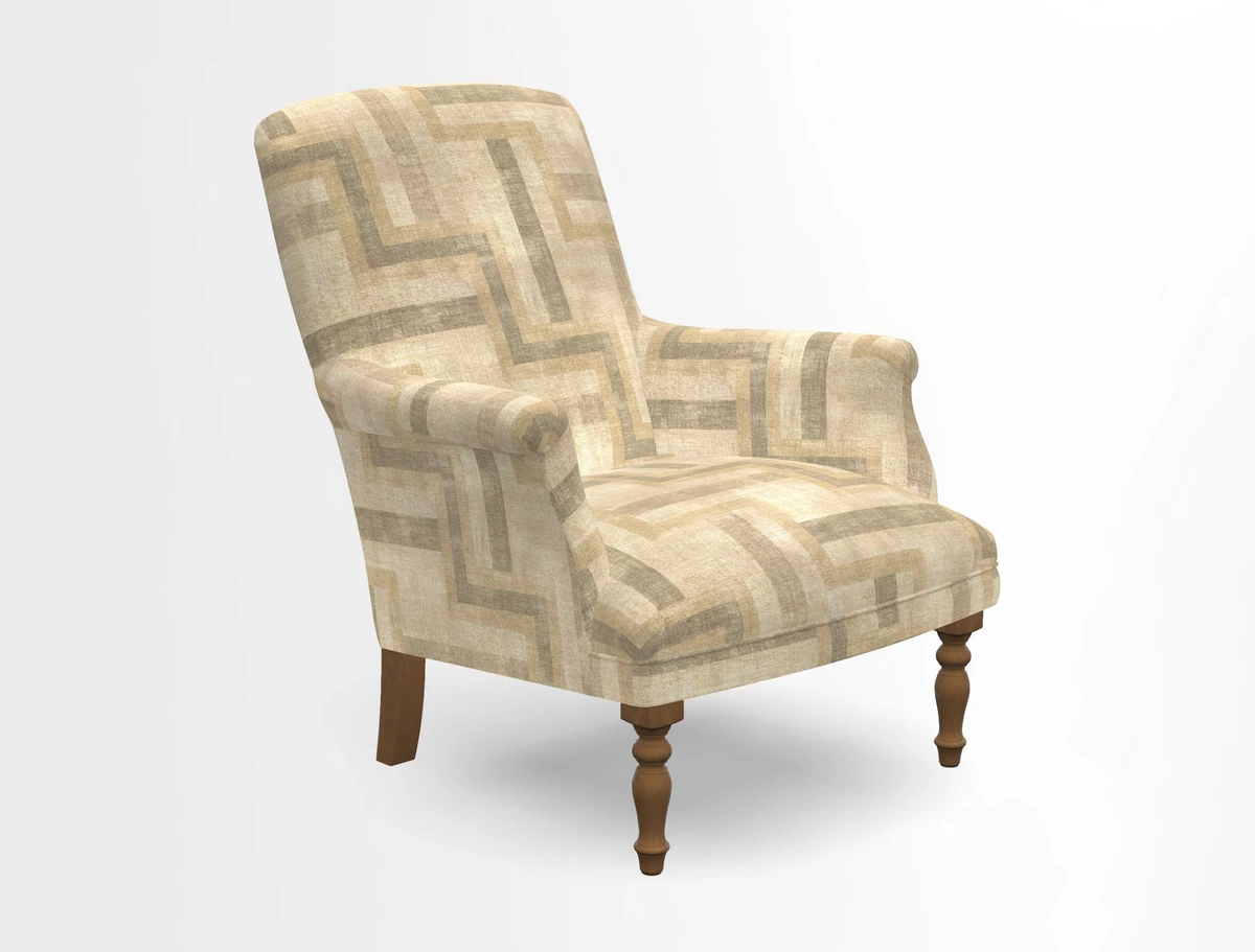 Snape chair in Frond Stripe Small Berry