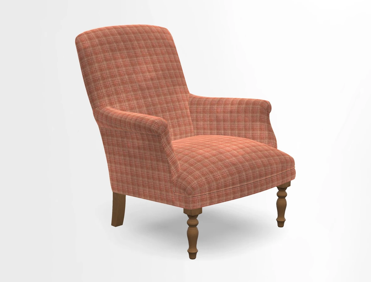 Snape chair in Frond Stripe Small Berry