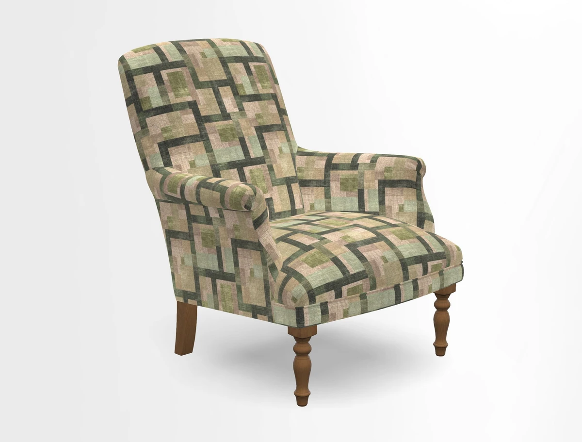 Snape chair in Frond Stripe Small Berry