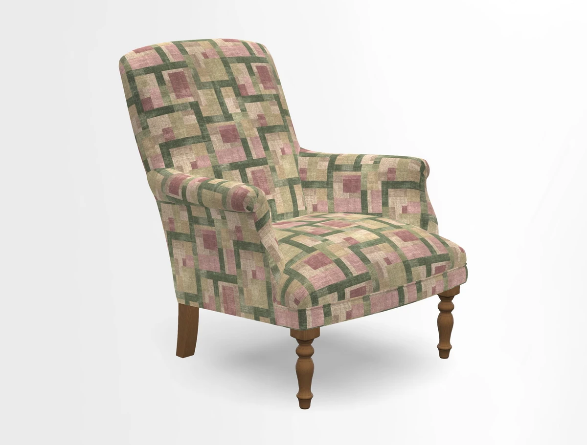 Snape chair in Frond Stripe Small Berry