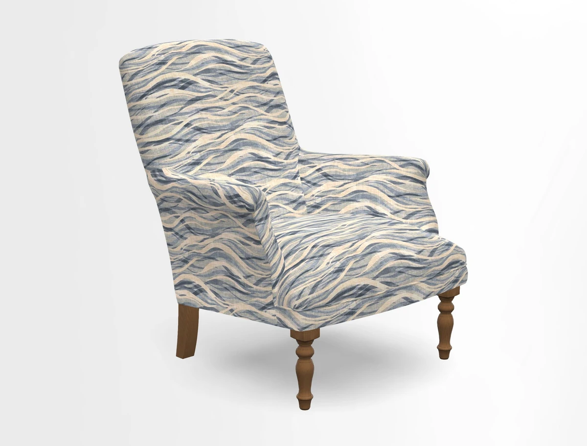 Snape chair in Frond Stripe Small Berry