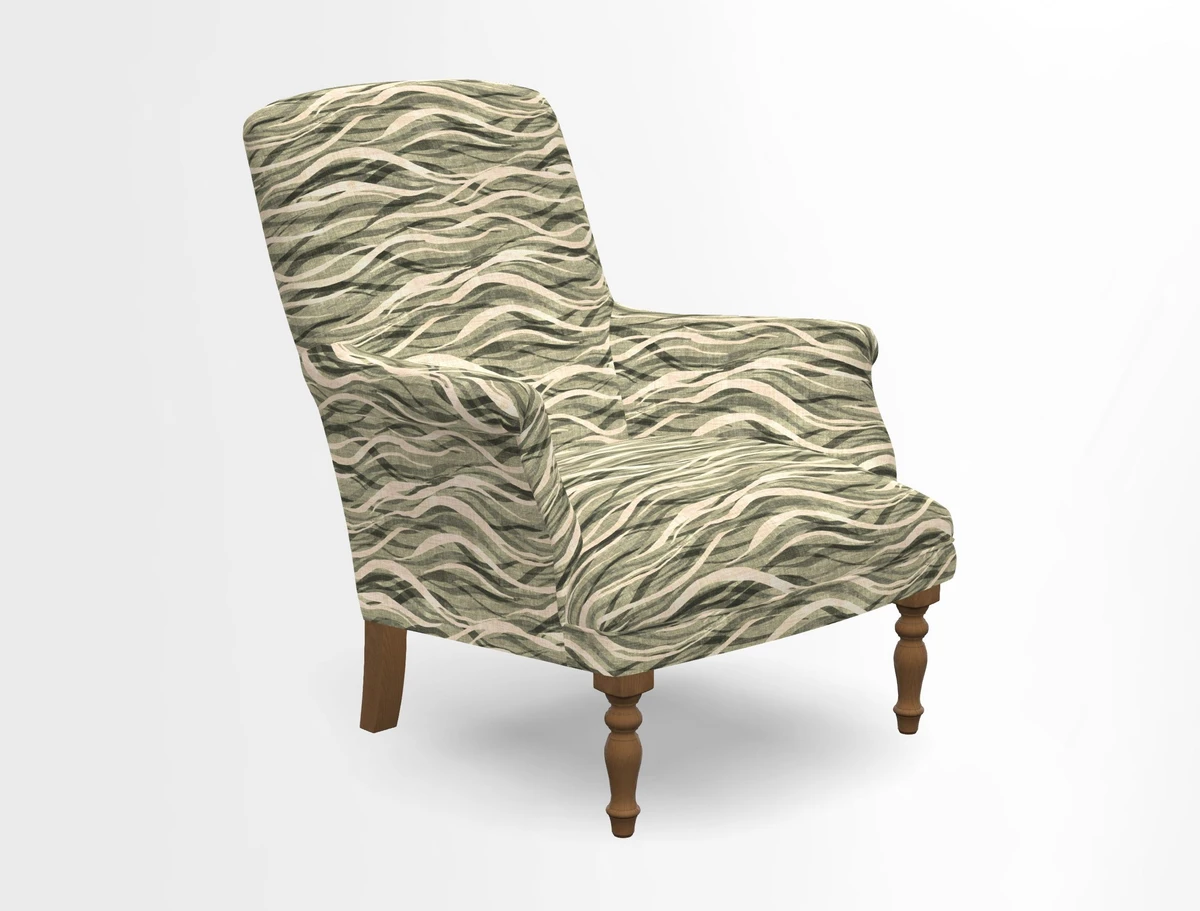 Snape chair in Frond Stripe Small Berry