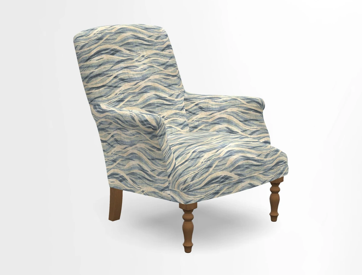 Snape chair in Frond Stripe Small Berry
