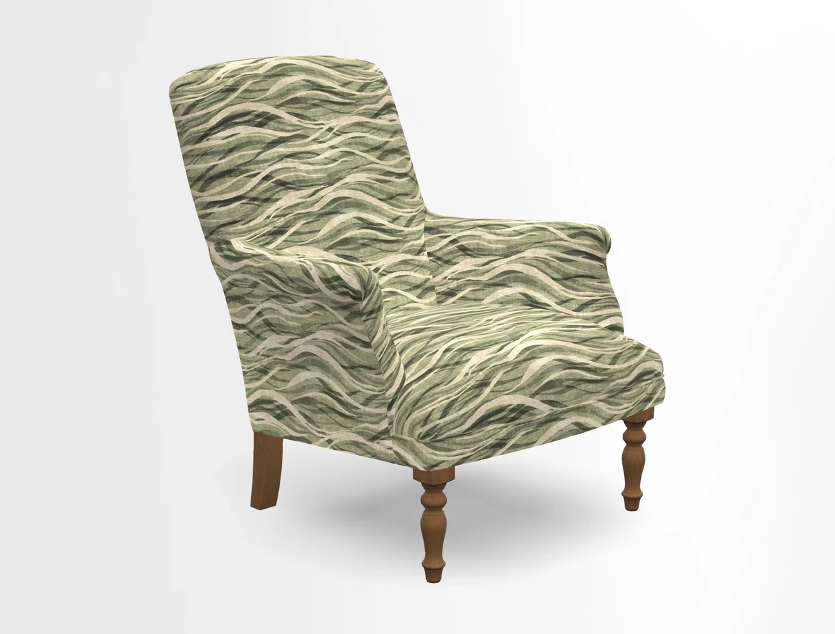 Snape chair in Frond Stripe Small Berry