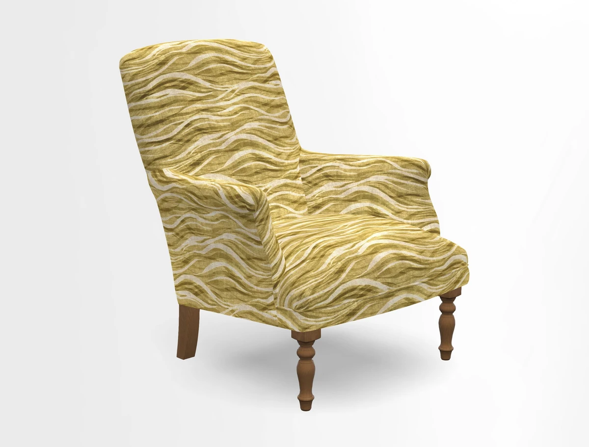 Snape chair in Frond Stripe Small Berry