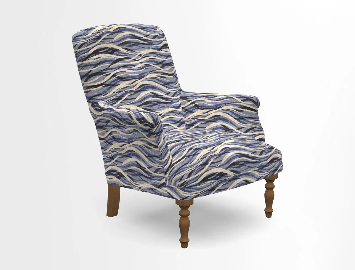 Snape chair in Frond Stripe Small Berry