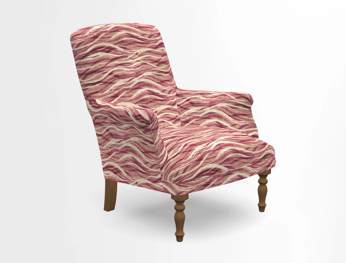 Snape chair in Frond Stripe Small Berry