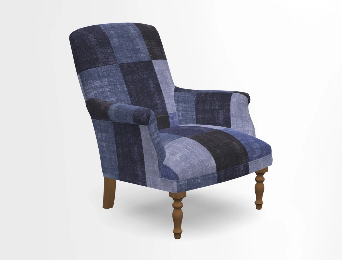 Snape chair in Frond Stripe Small Berry