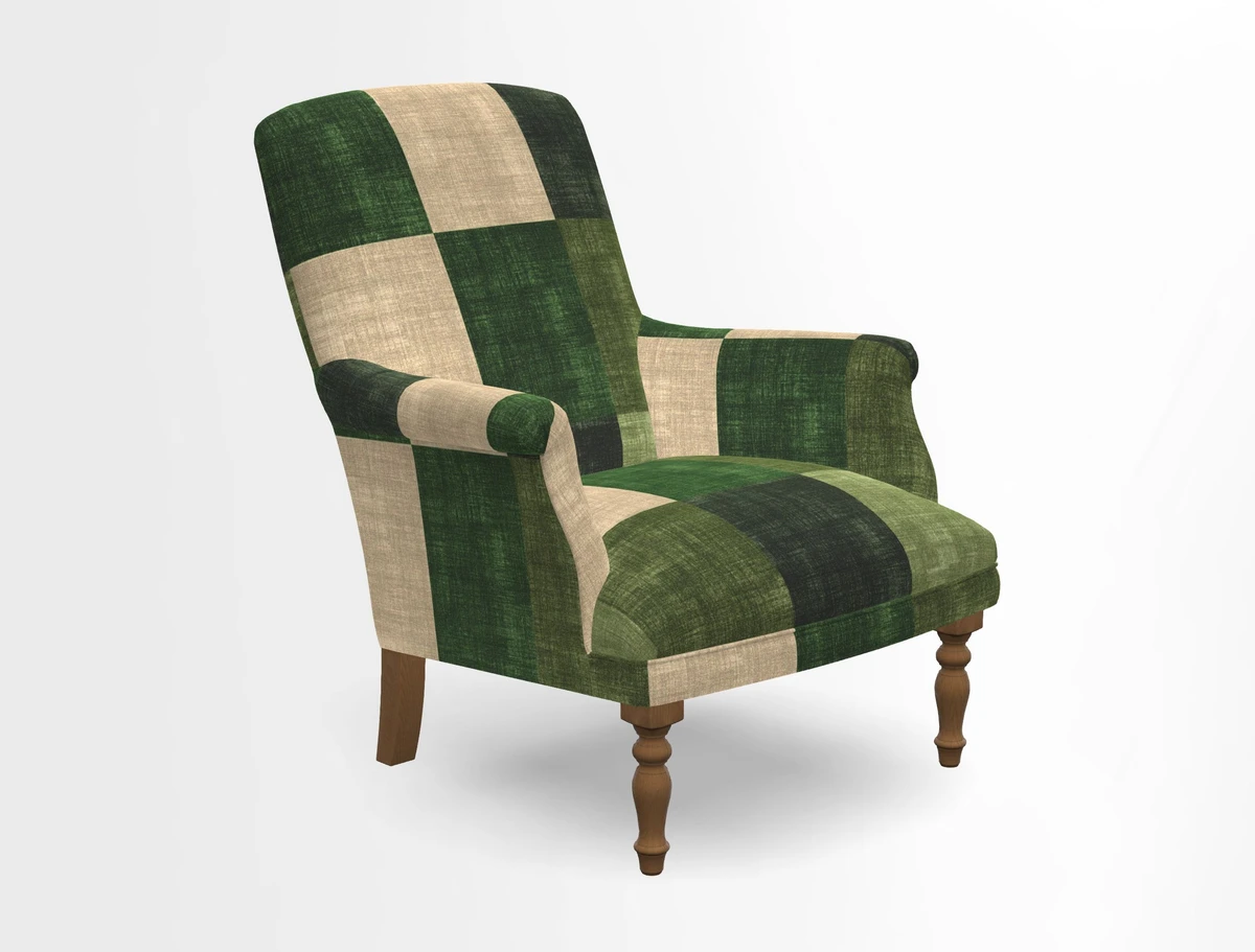 Snape chair in Frond Stripe Small Berry