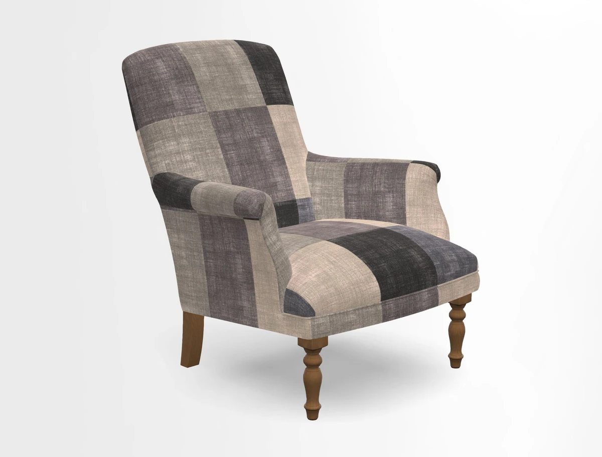 Snape chair in Frond Stripe Small Berry