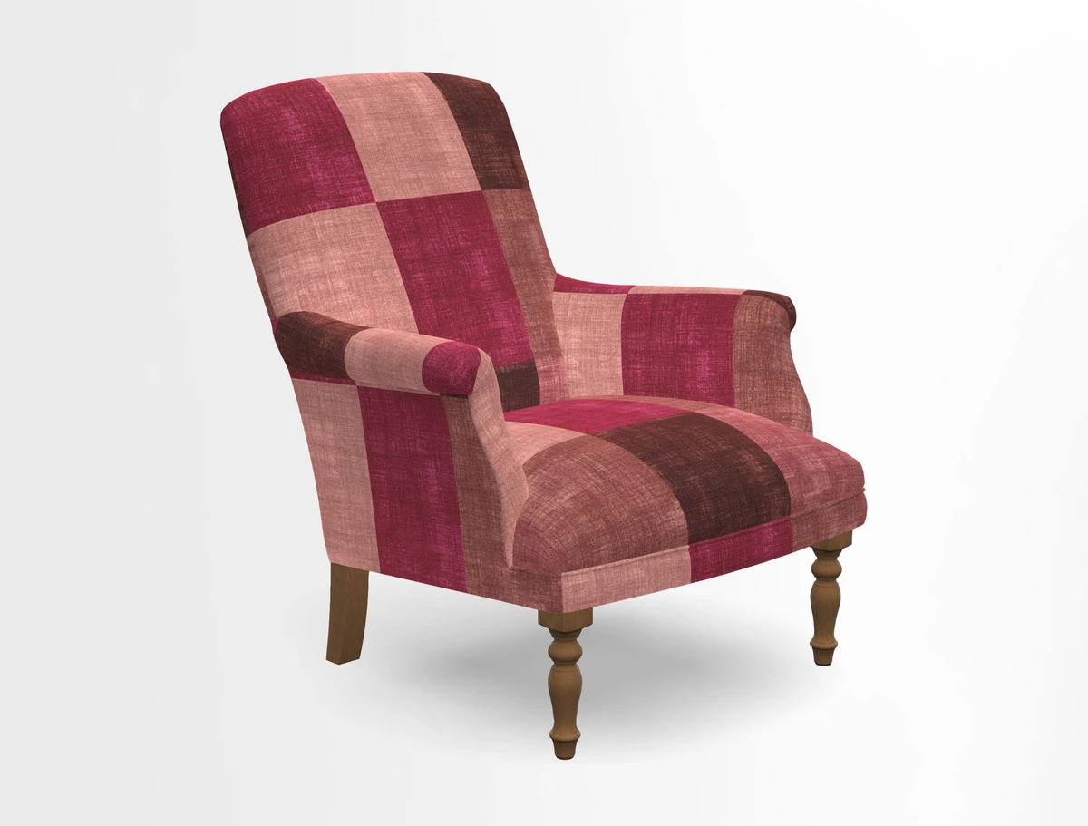 Snape chair in Frond Stripe Small Berry