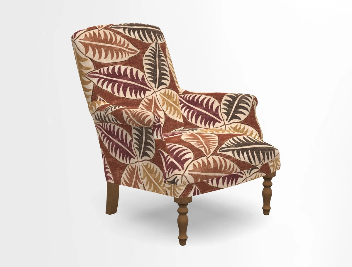 Snape chair in Frond Stripe Small Berry