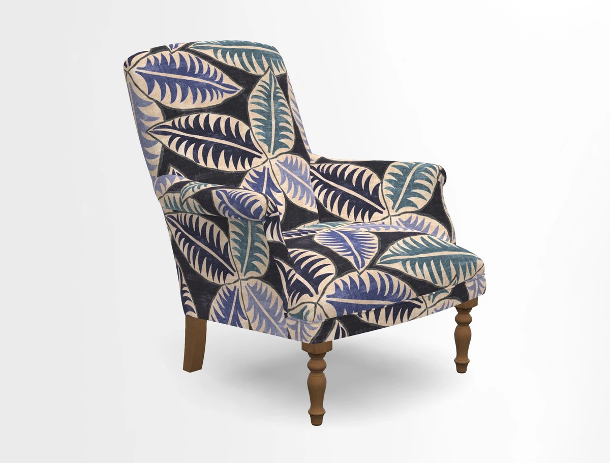 Snape chair in Frond Stripe Small Berry