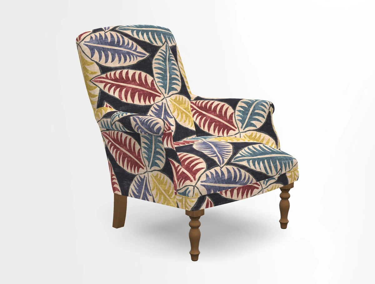 Snape chair in Frond Stripe Small Berry