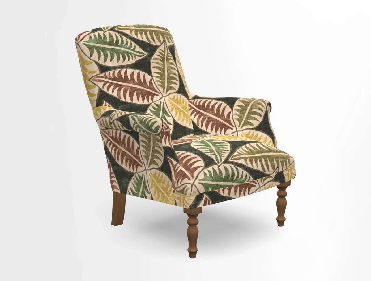 Snape chair in Frond Stripe Small Berry