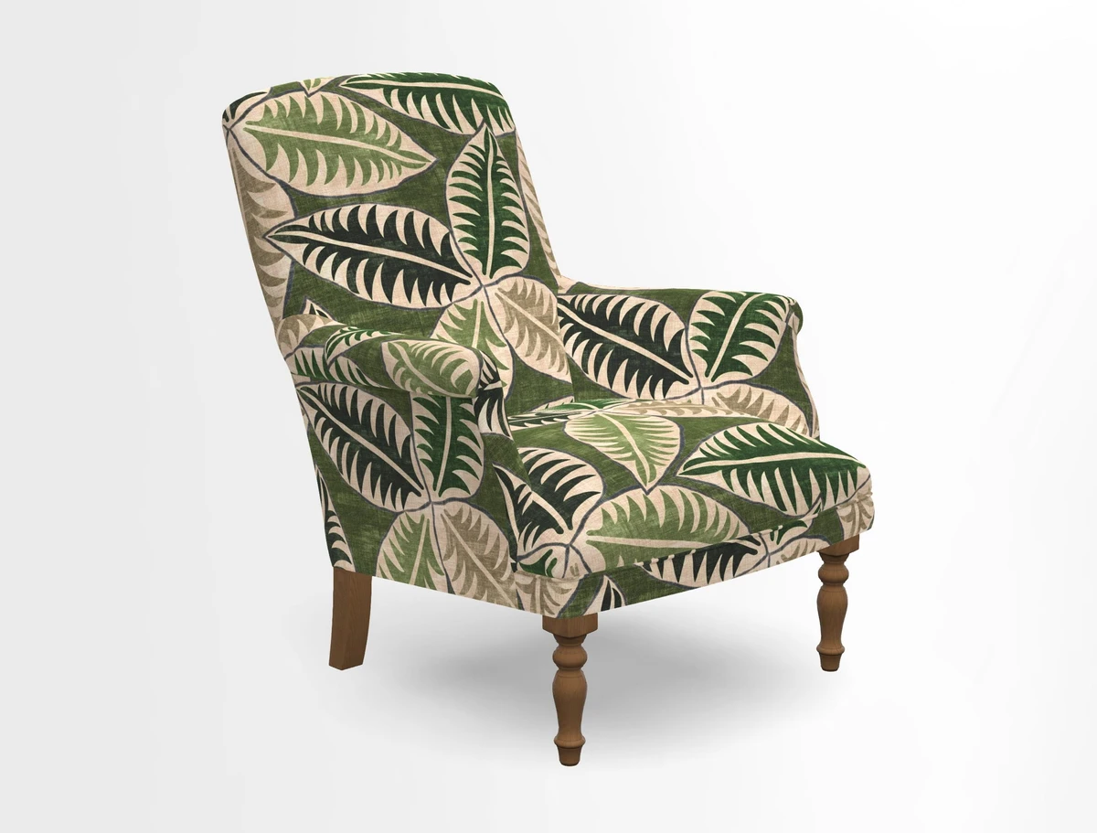 Snape chair in Frond Stripe Small Berry