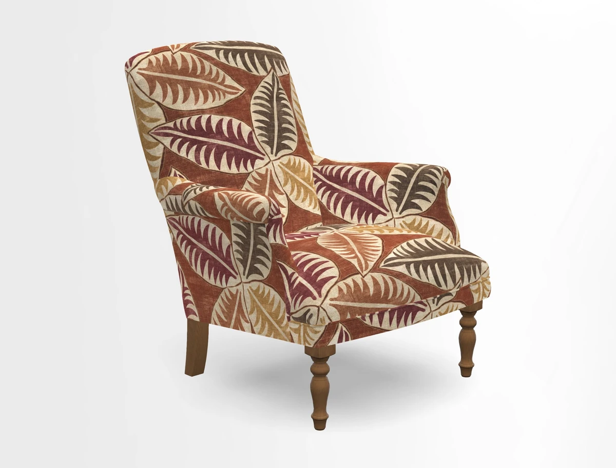 Snape chair in Frond Stripe Small Berry