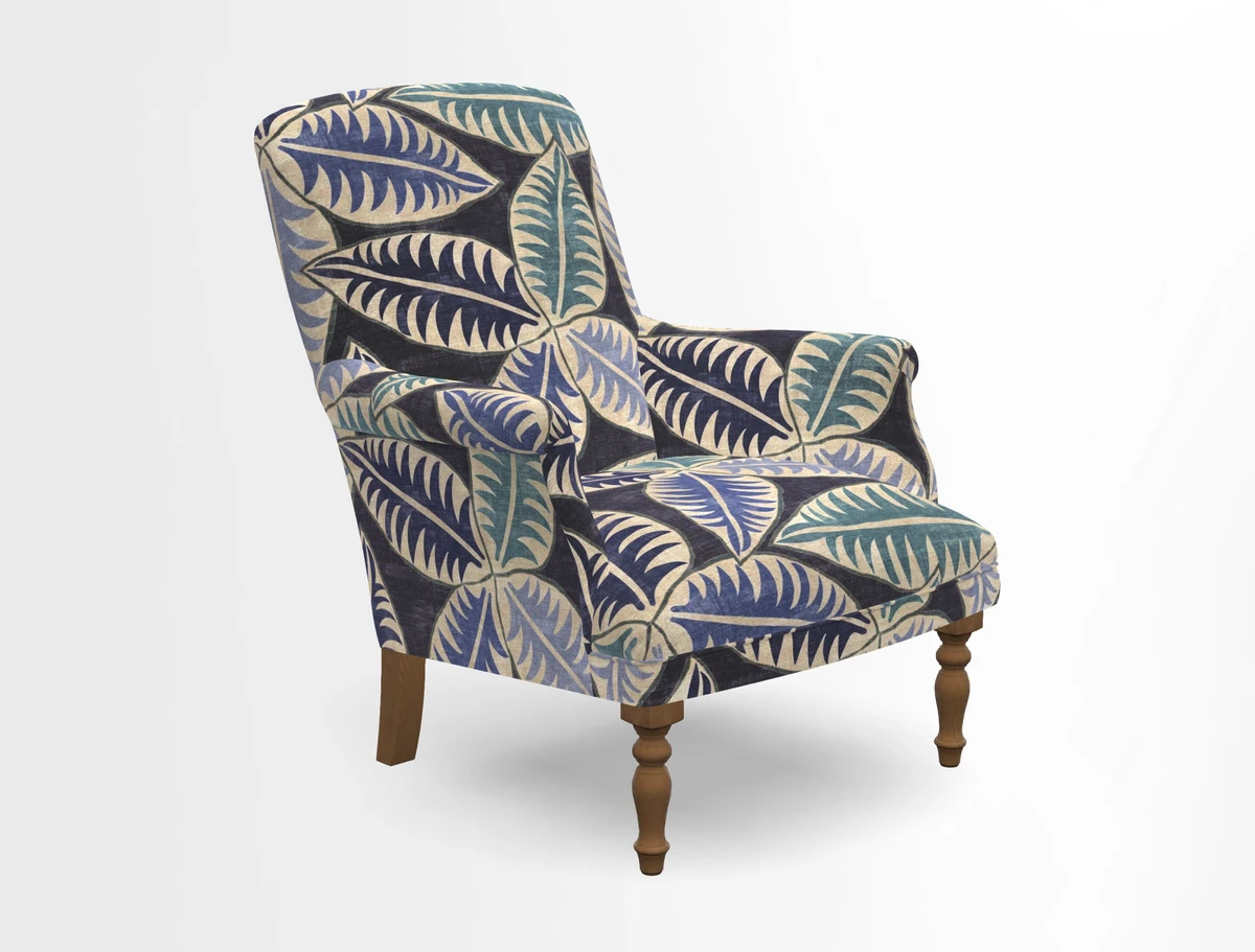Snape chair in Frond Stripe Small Berry