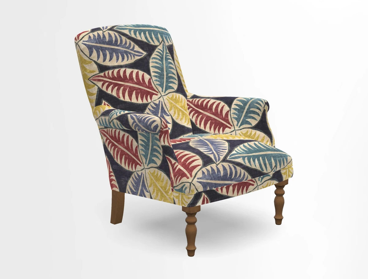 Snape chair in Frond Stripe Small Berry