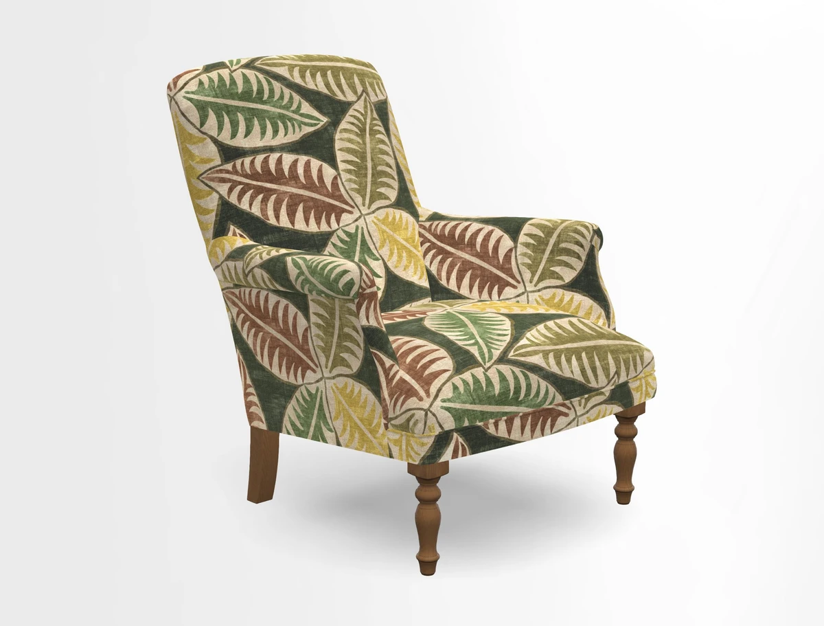 Snape chair in Frond Stripe Small Berry