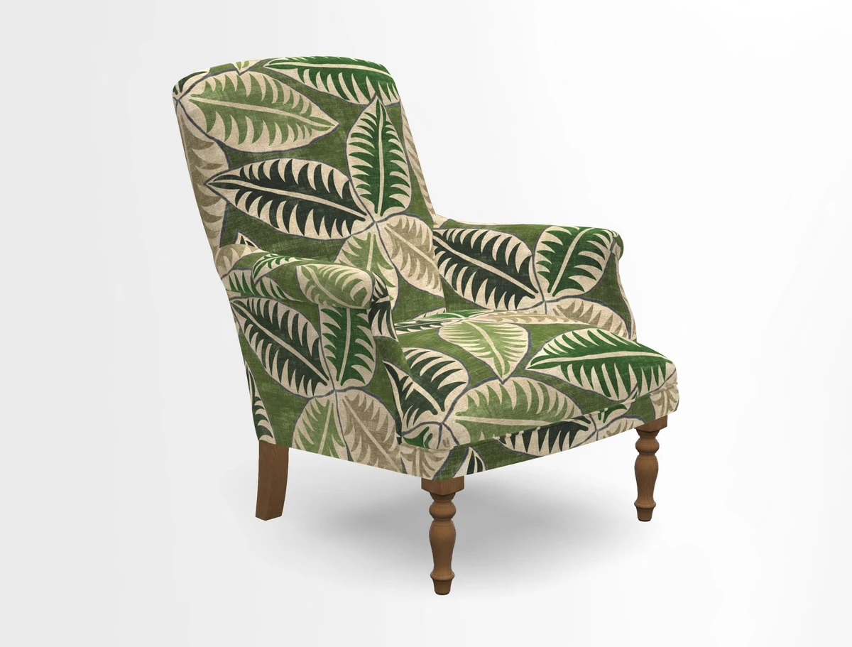 Snape chair in Frond Stripe Small Berry