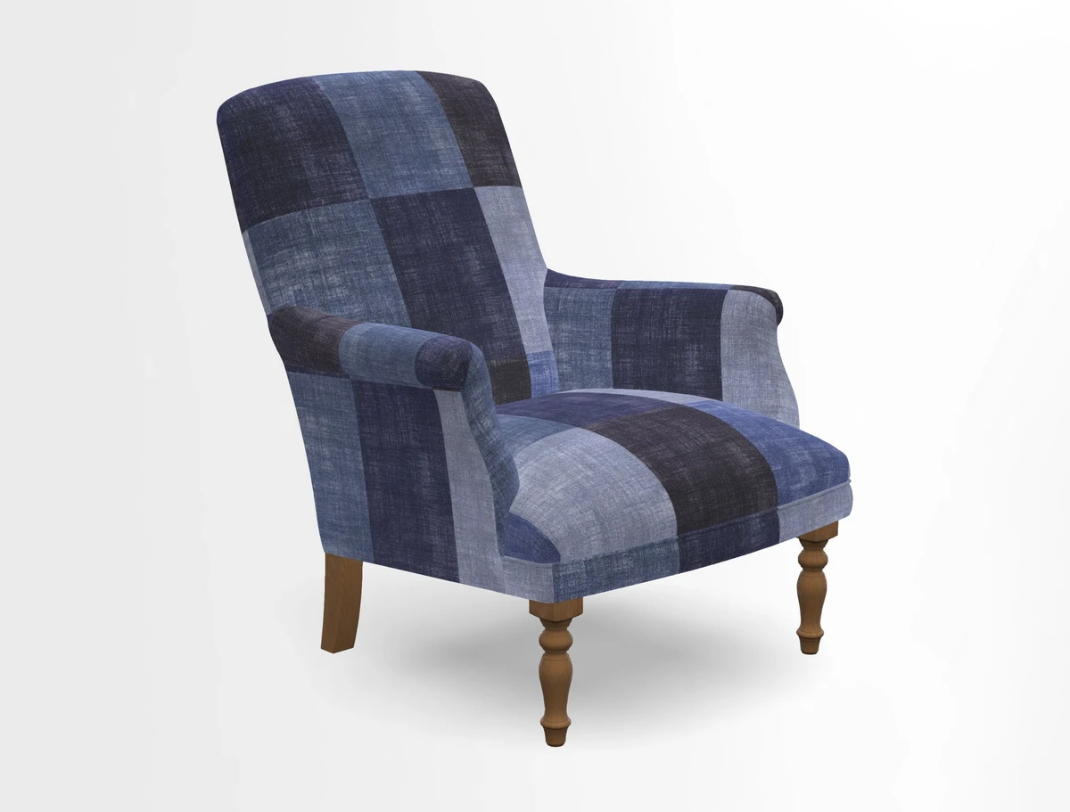 Snape chair in Frond Stripe Small Berry