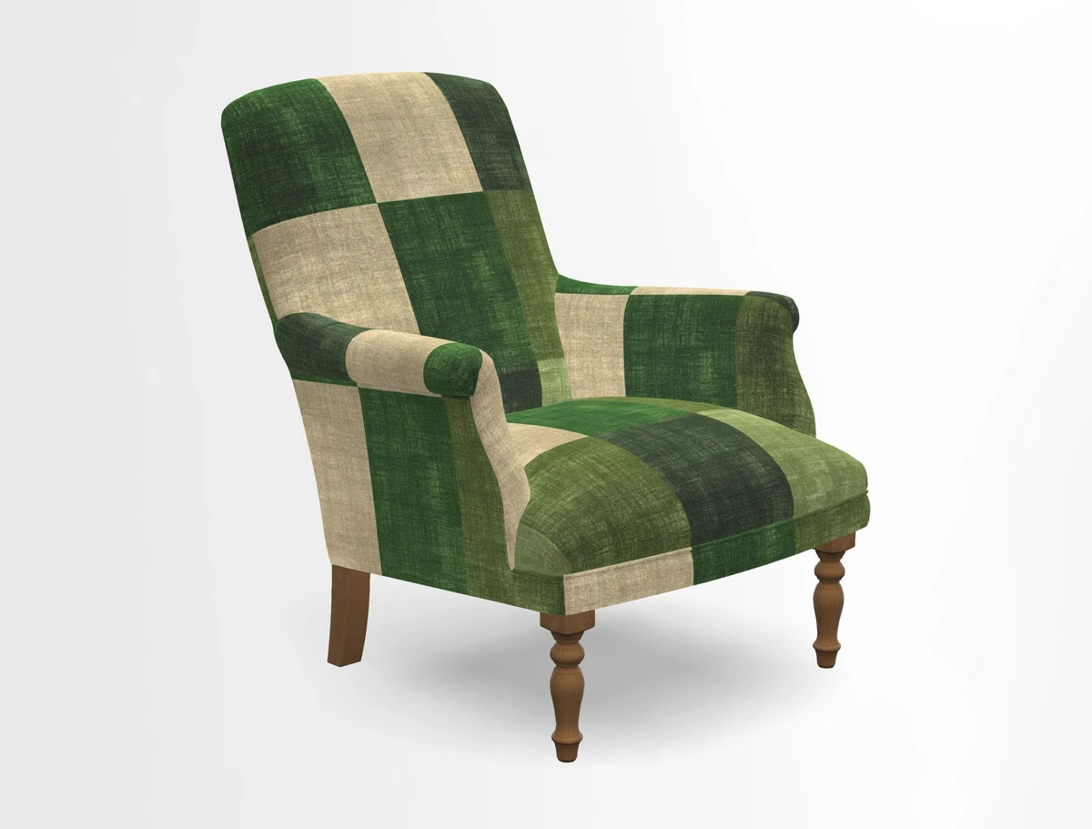 Snape chair in Frond Stripe Small Berry