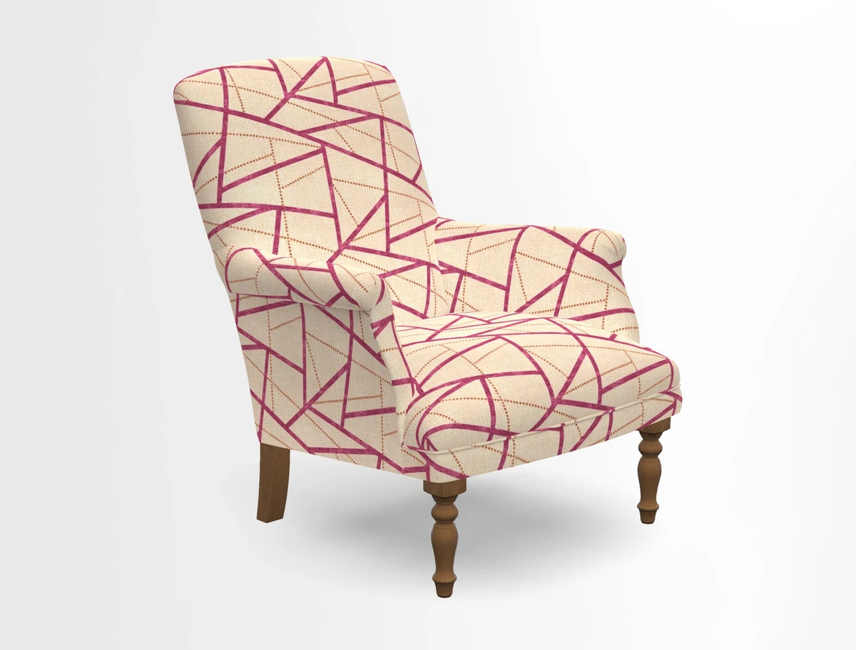Snape chair in Frond Stripe Small Berry