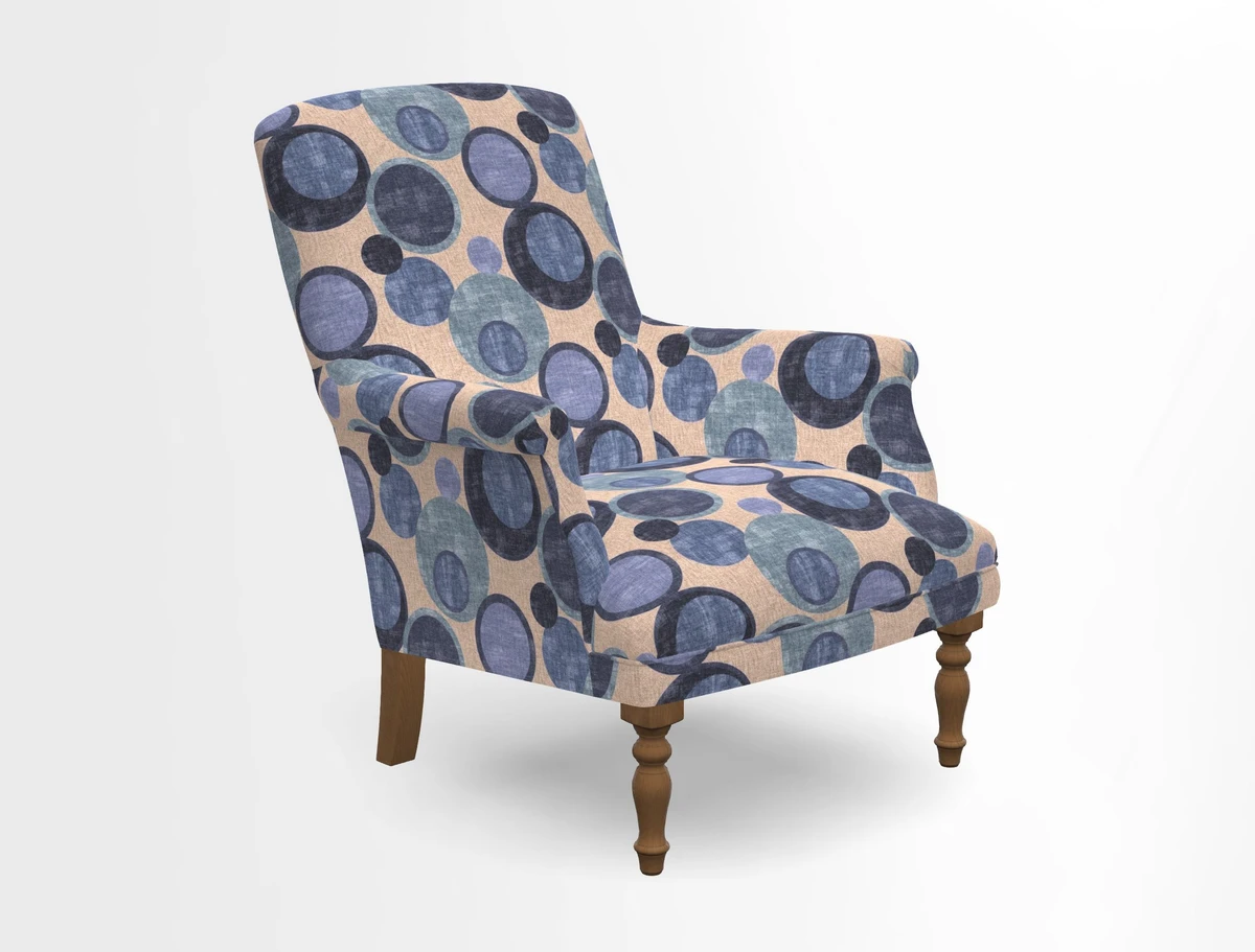 Snape chair in Frond Stripe Small Berry
