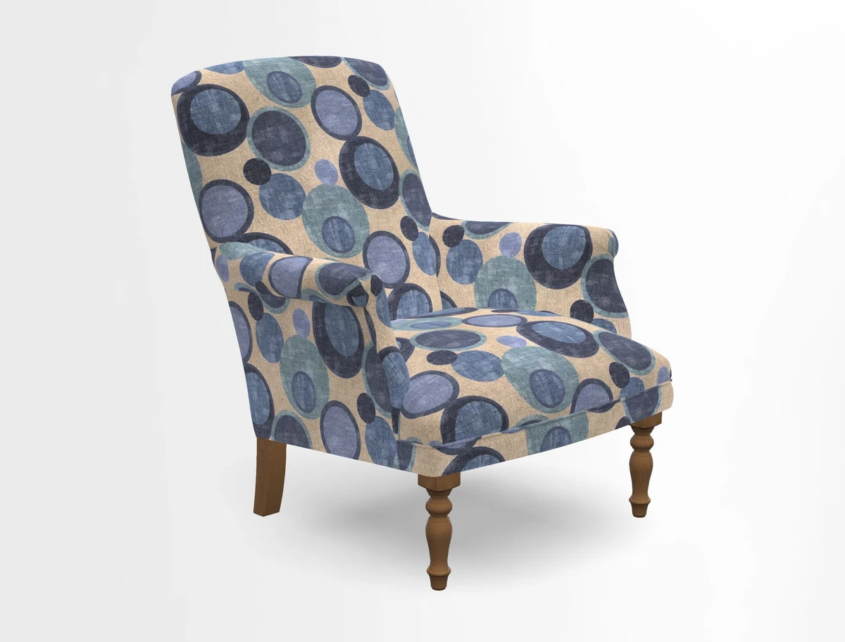 Snape chair in Frond Stripe Small Berry