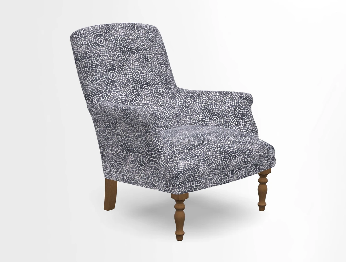 Snape chair in Frond Stripe Small Berry