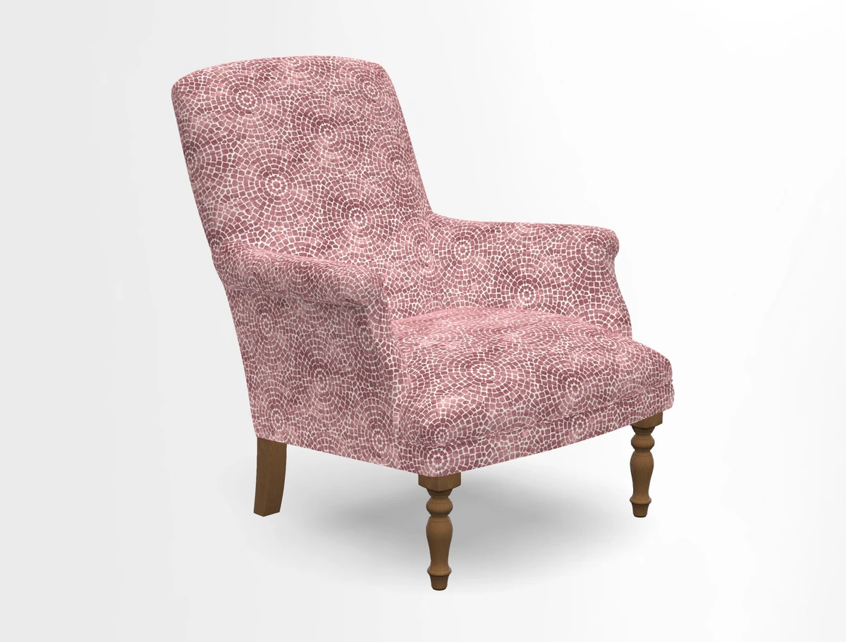 Snape chair in Frond Stripe Small Berry