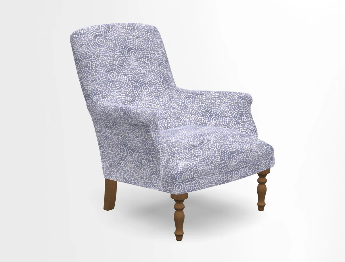 Snape chair in Frond Stripe Small Berry