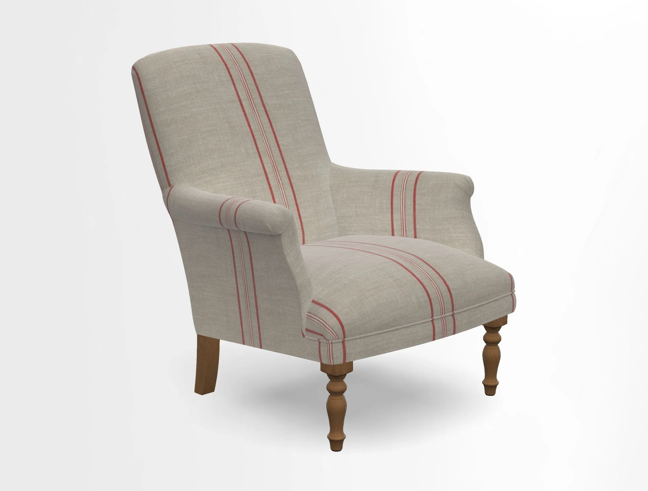 Snape chair in Frond Stripe Small Berry