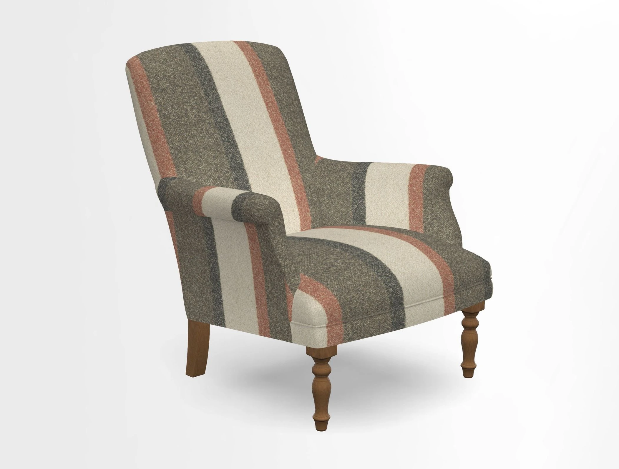 Snape chair in Frond Stripe Small Berry