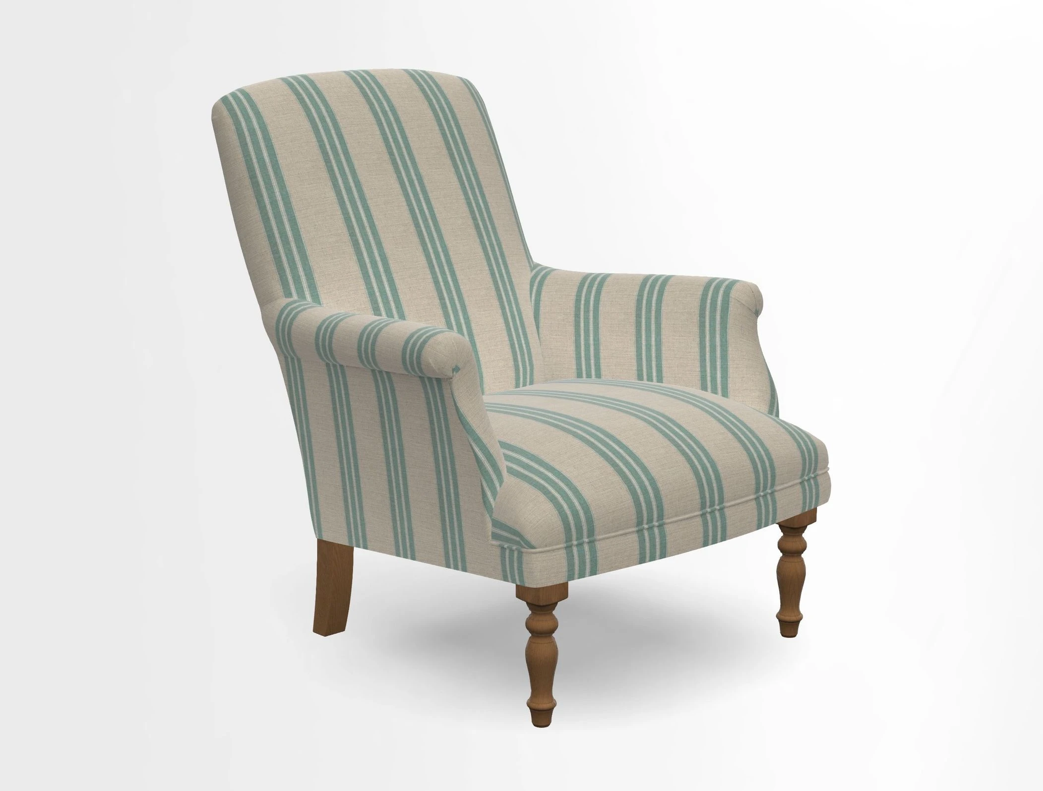 Snape chair in Frond Stripe Small Berry