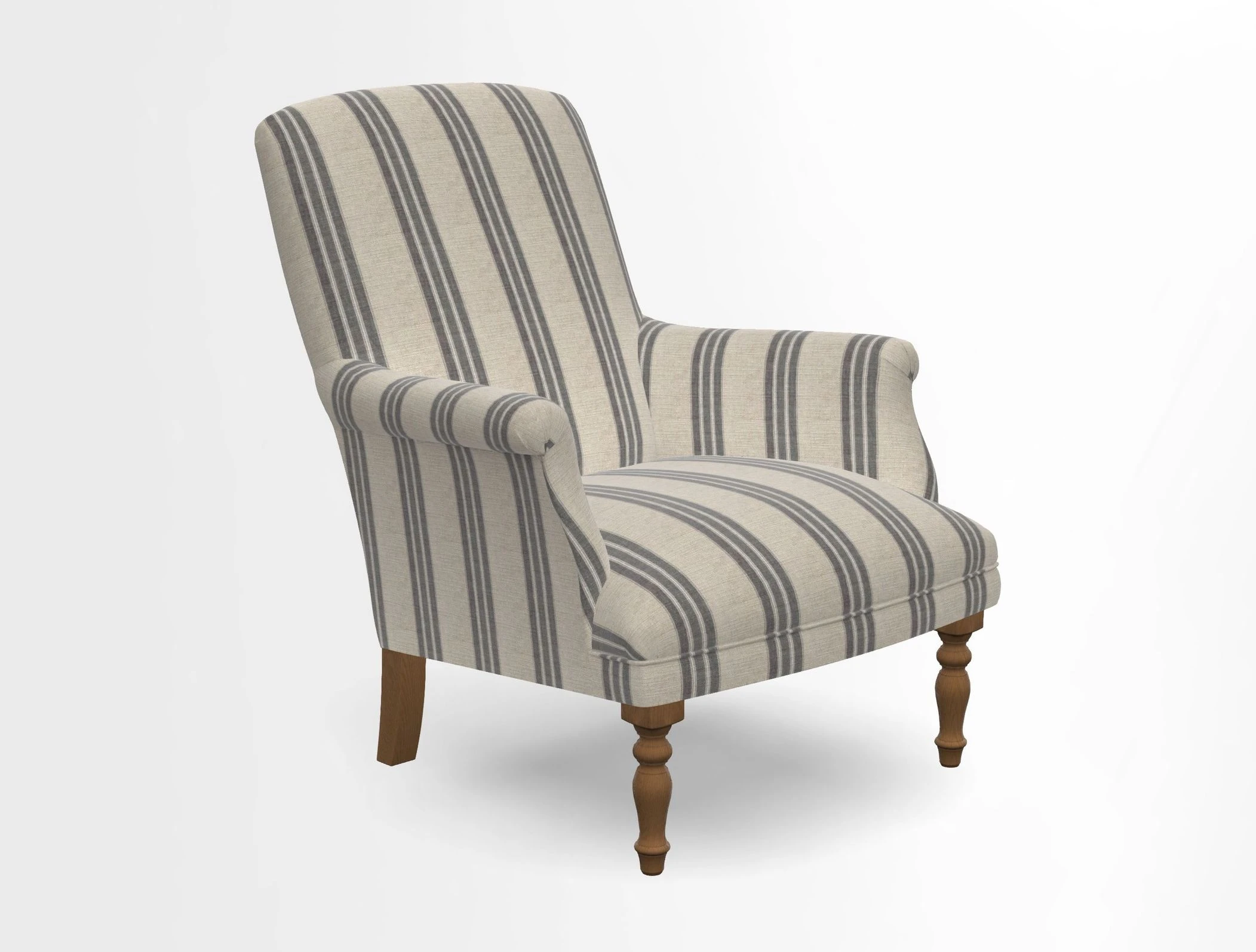 Snape chair in Frond Stripe Small Berry