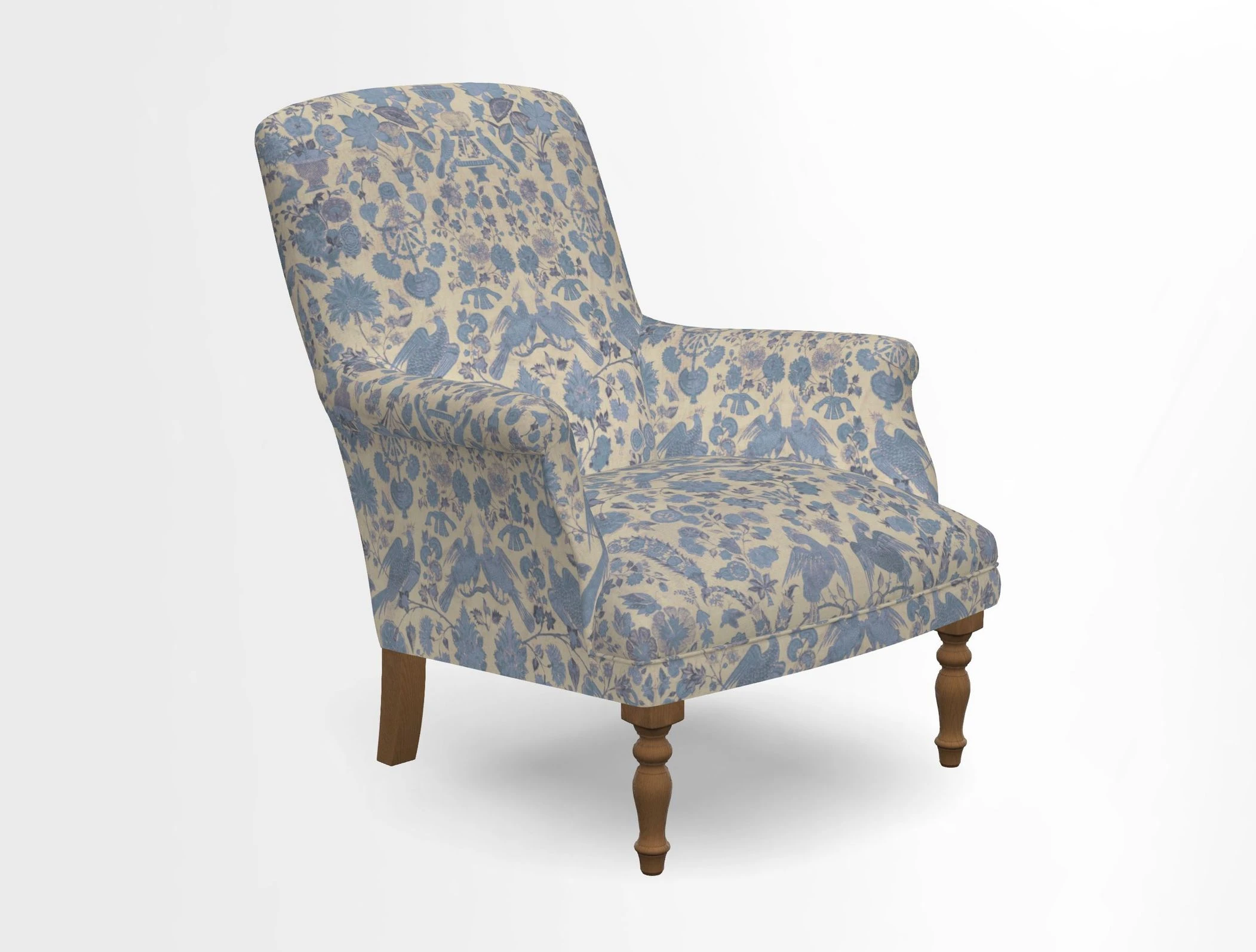 Snape chair in Frond Stripe Small Berry
