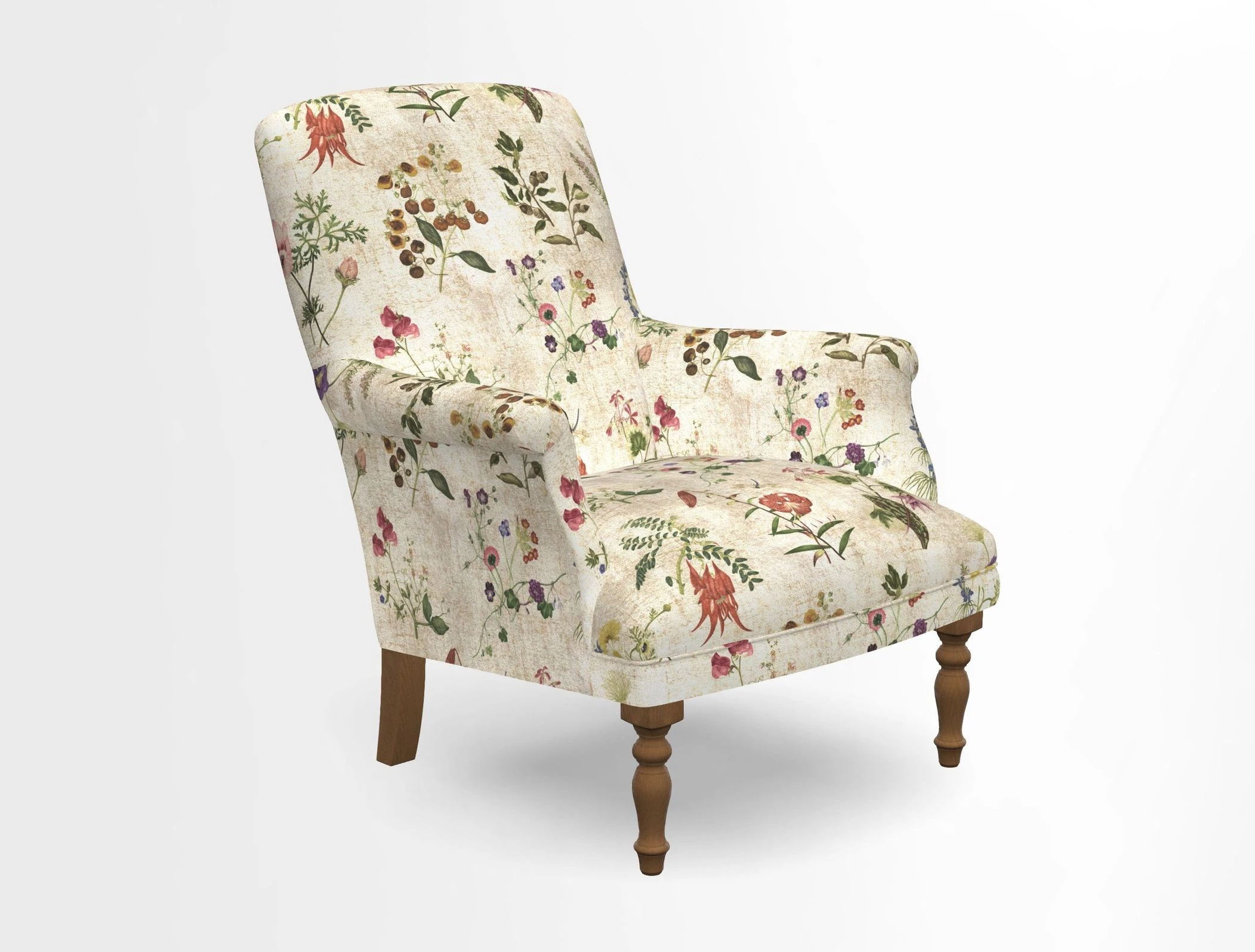 Snape chair in Frond Stripe Small Berry