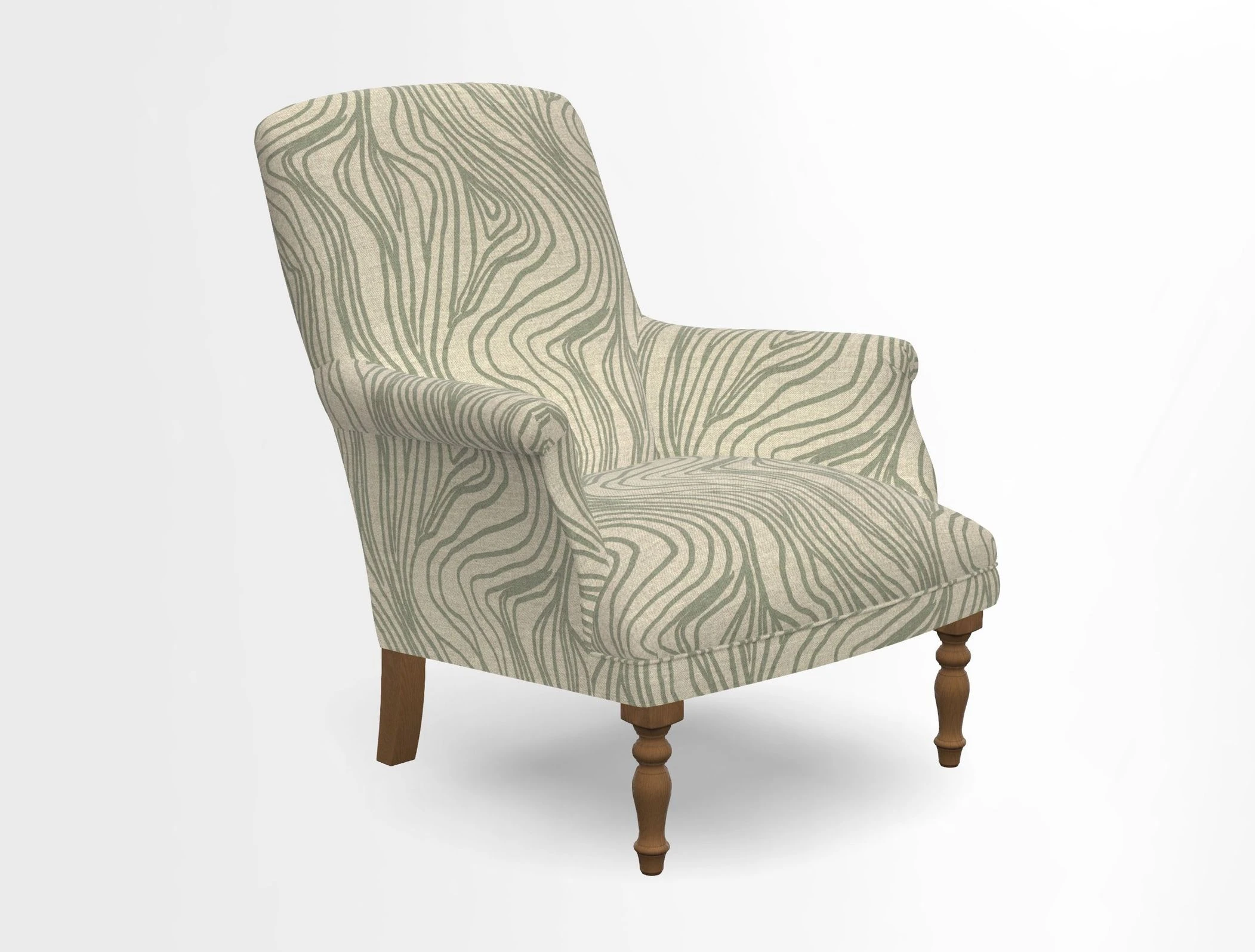 Snape chair in Frond Stripe Small Berry
