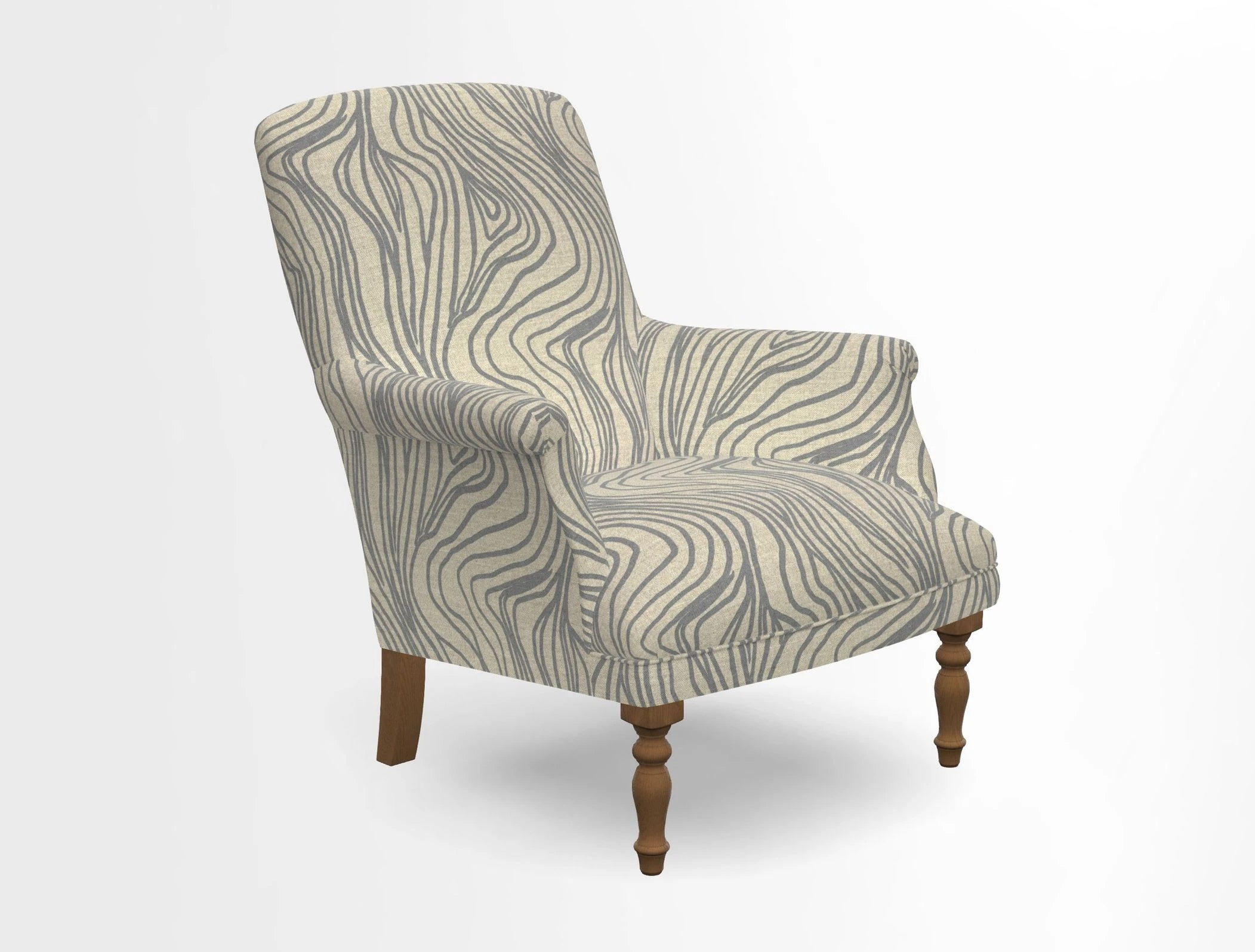 Snape chair in Frond Stripe Small Berry