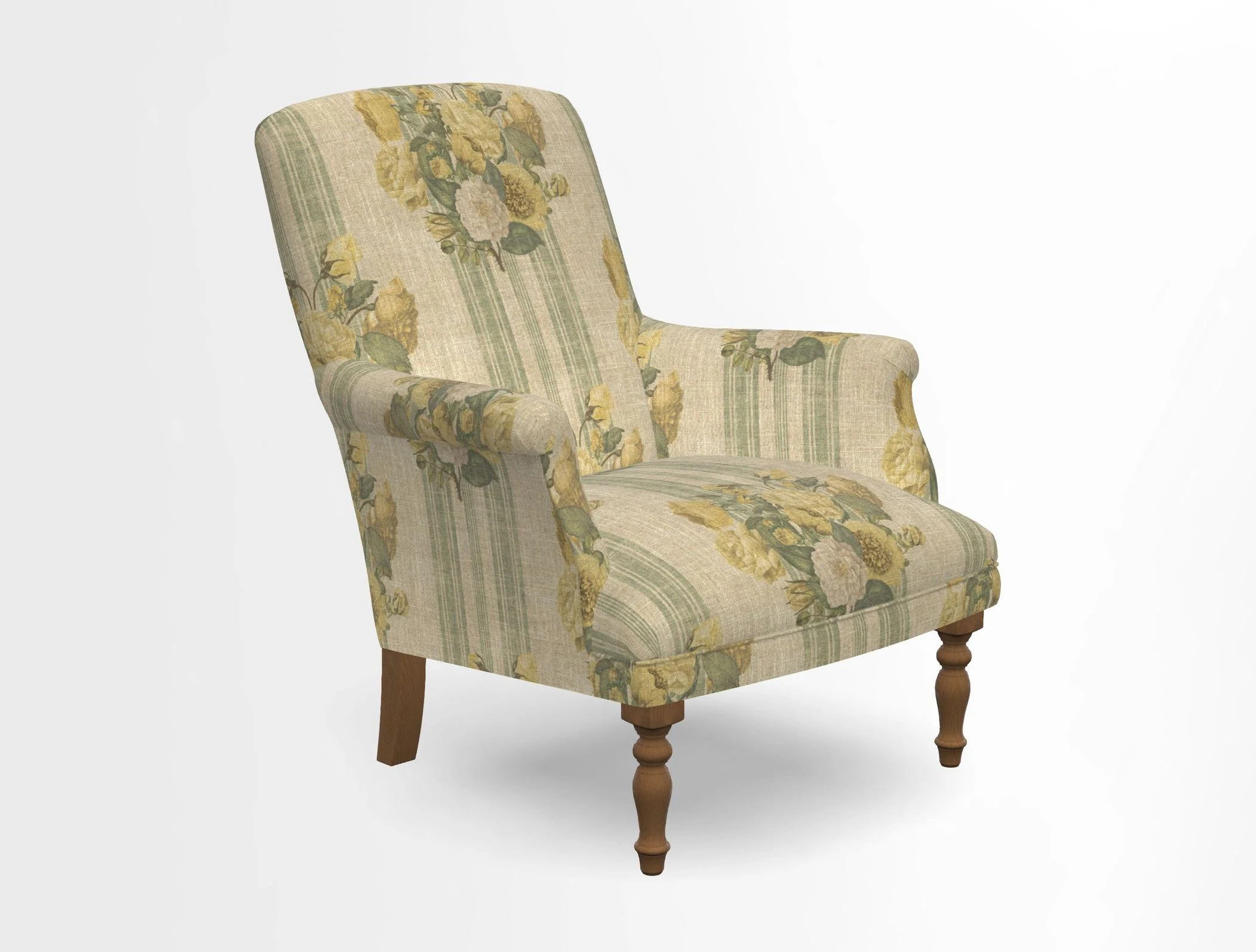 Snape chair in Frond Stripe Small Berry