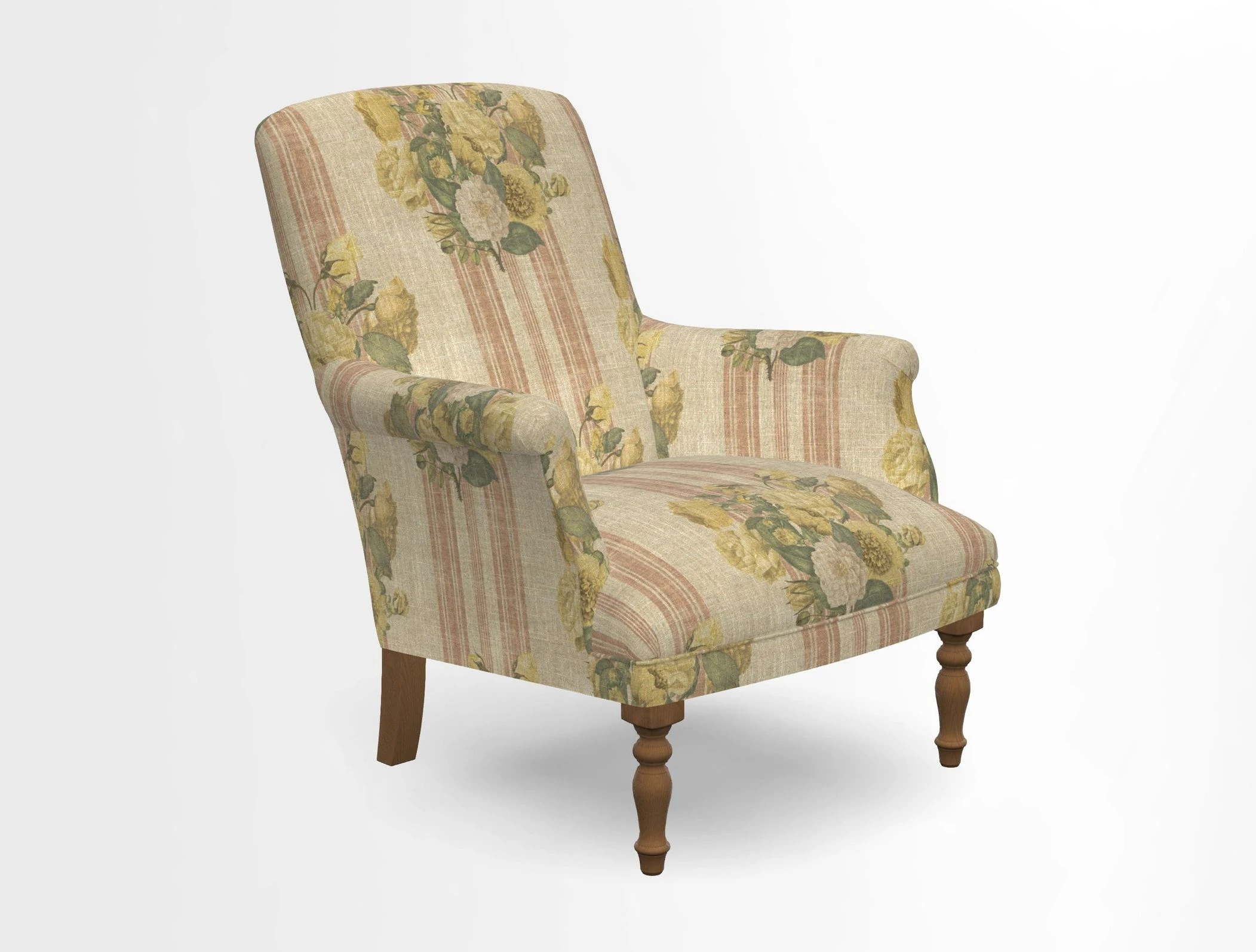 Snape chair in Frond Stripe Small Berry