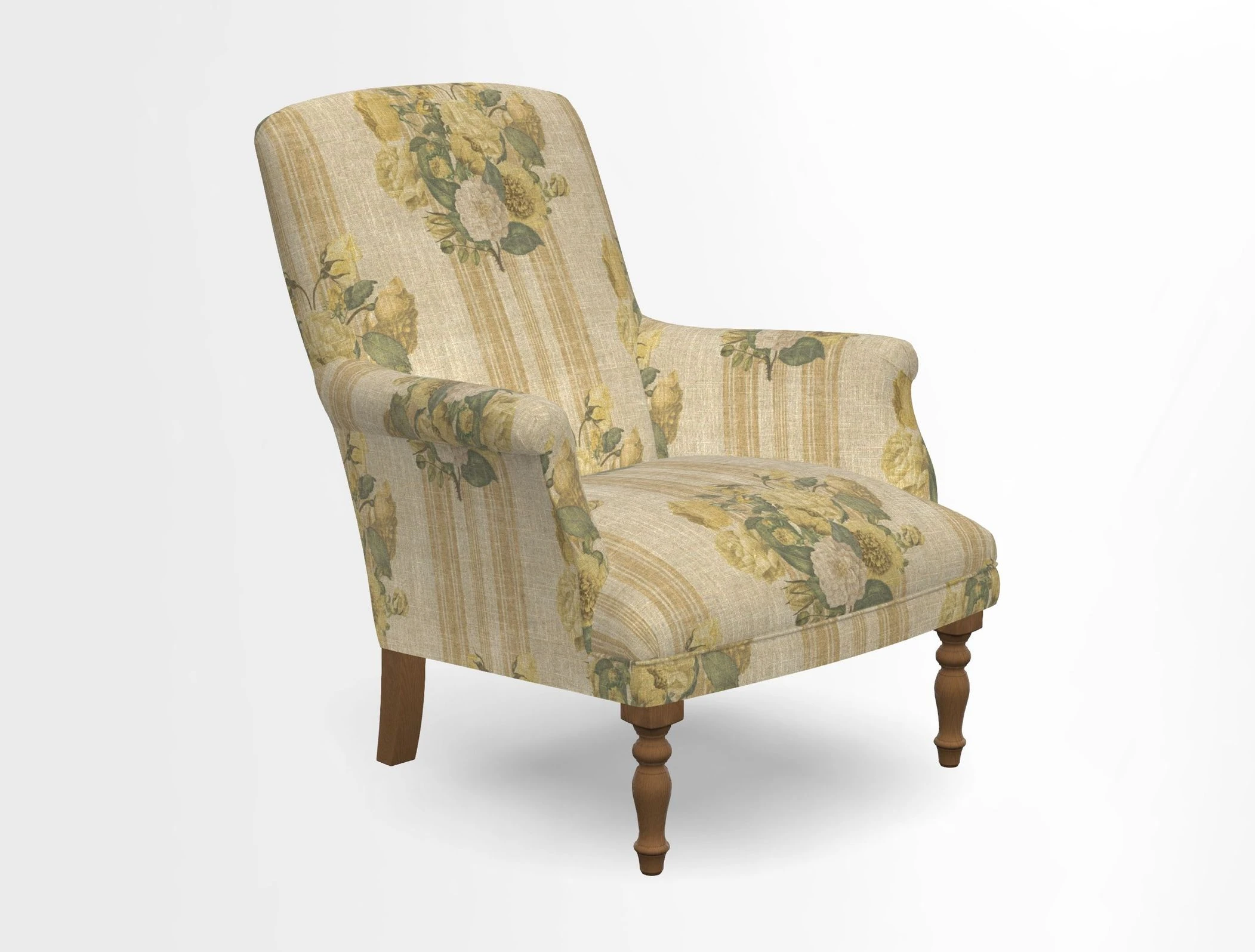 Snape chair in Frond Stripe Small Berry