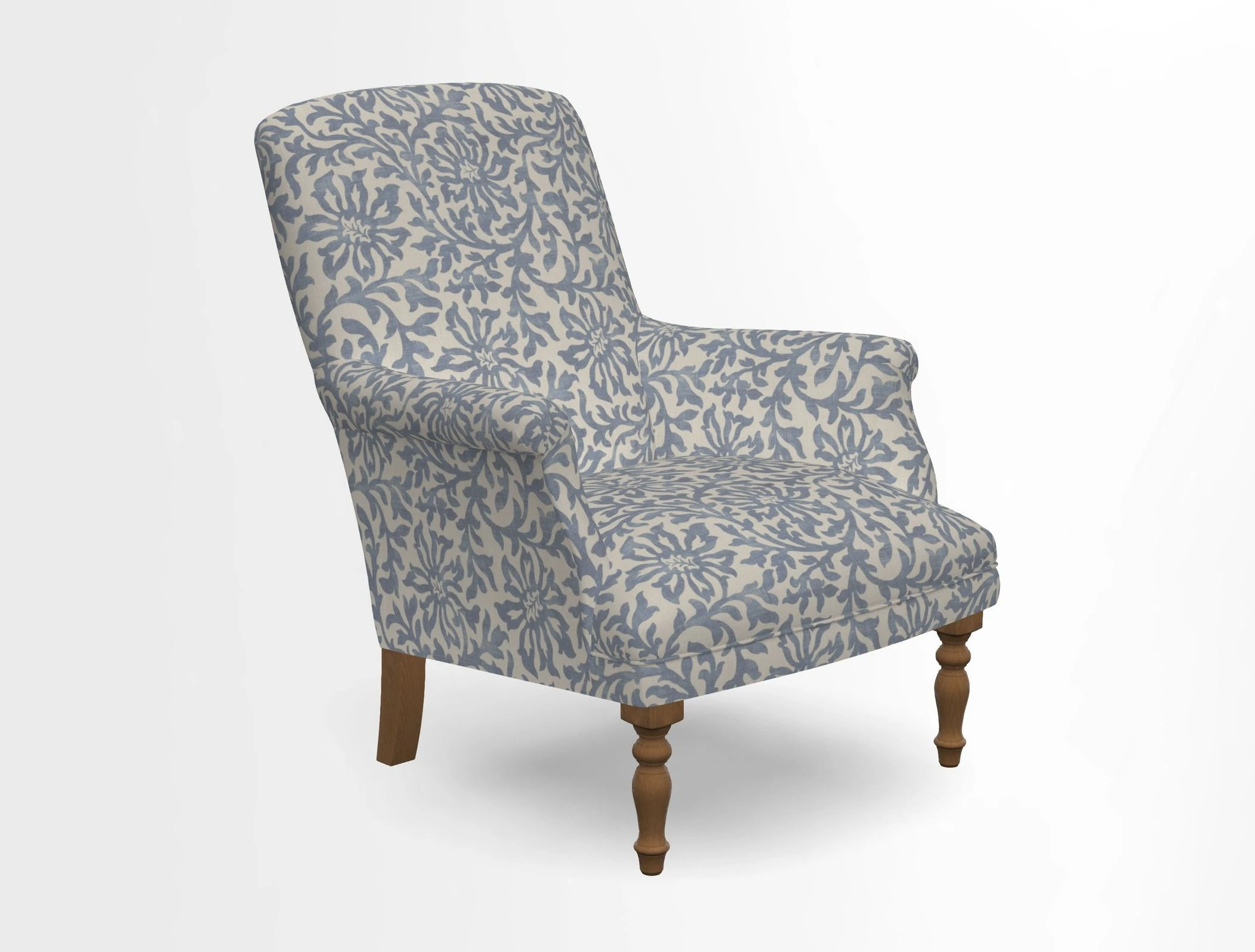 Snape chair in Frond Stripe Small Berry