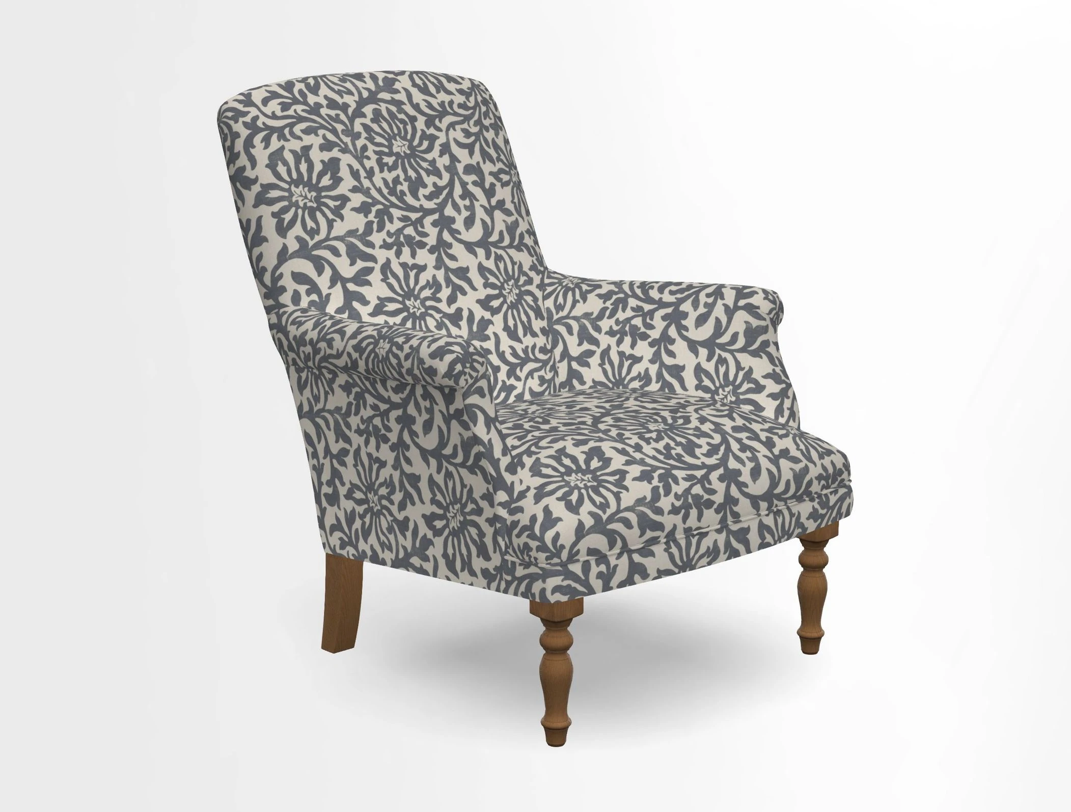 Snape chair in Frond Stripe Small Berry