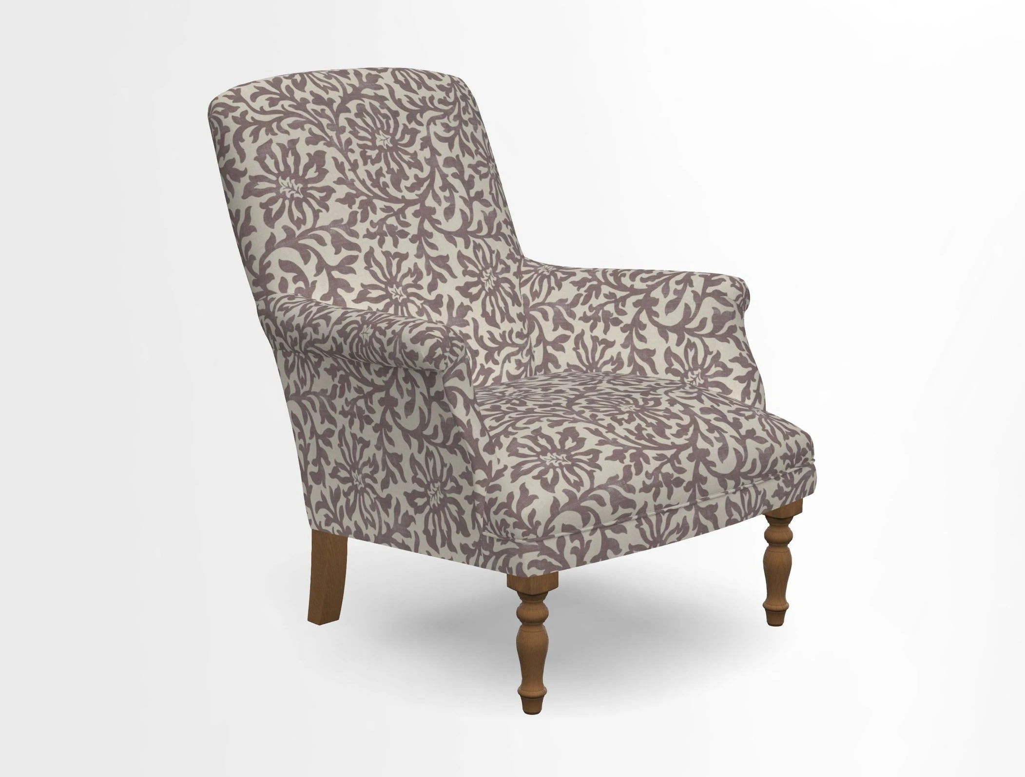 Snape chair in Frond Stripe Small Berry