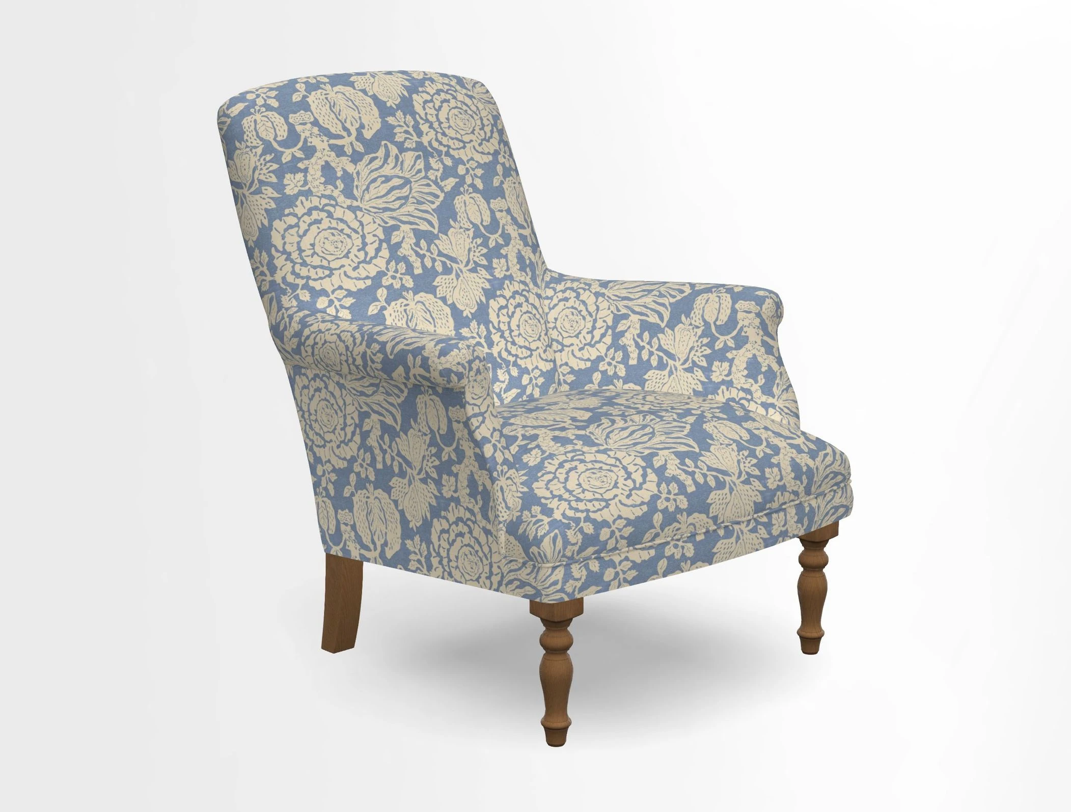 Snape chair in Frond Stripe Small Berry