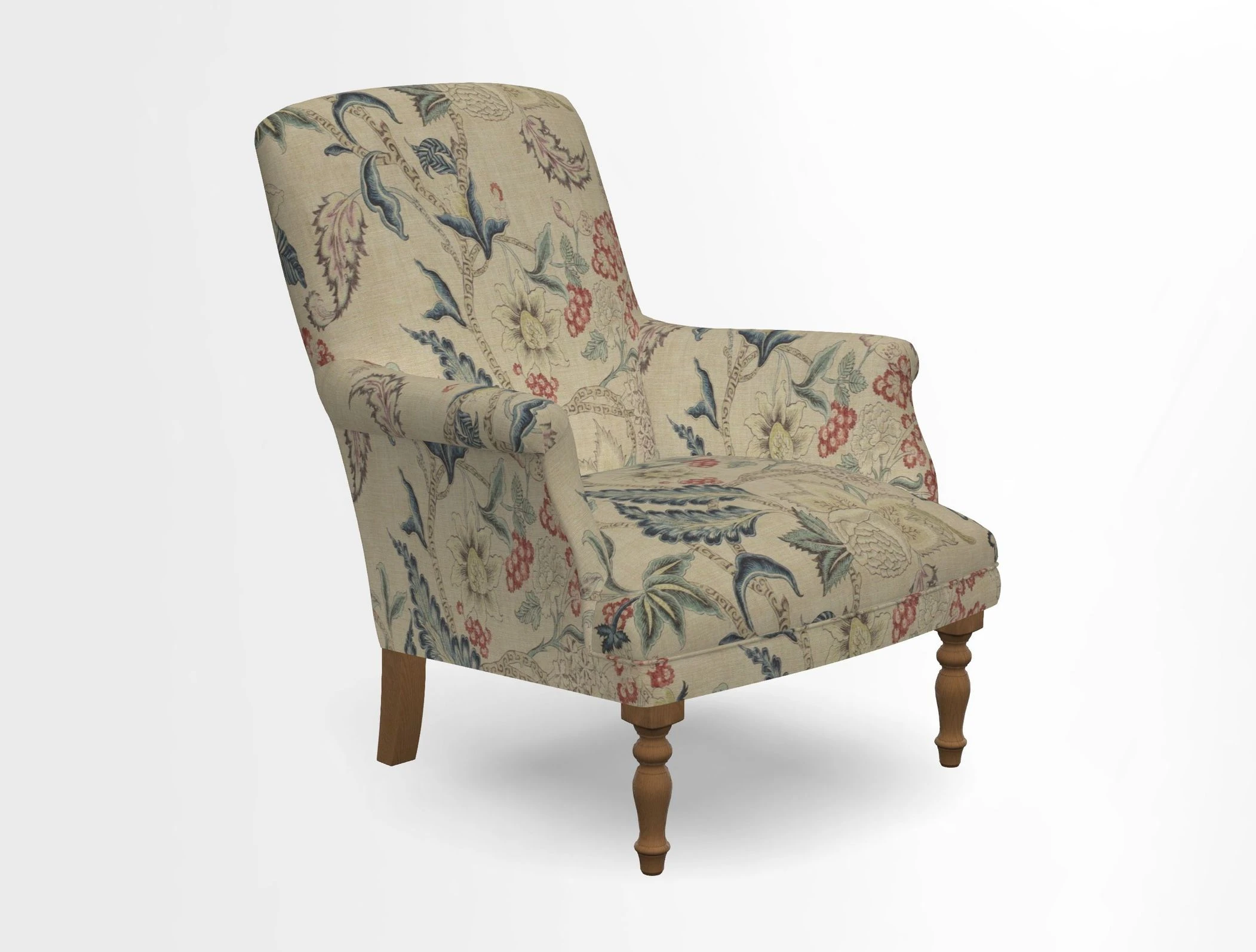 Snape chair in Frond Stripe Small Berry