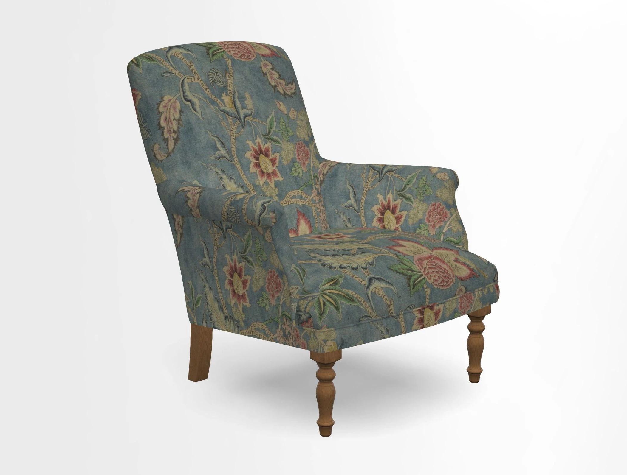 Snape chair in Frond Stripe Small Berry